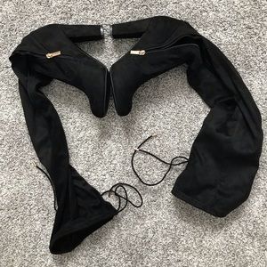 Black Thigh High Boots Never Worn